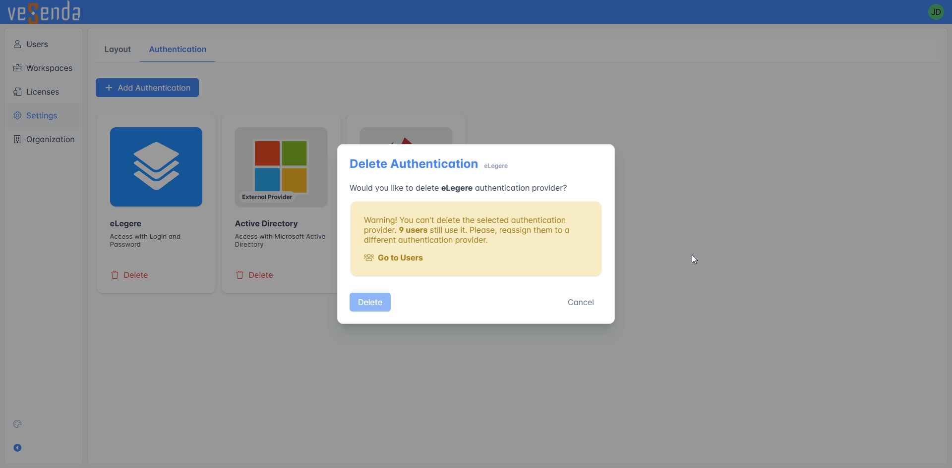 How do I configure an alternative authentication system for the users ...