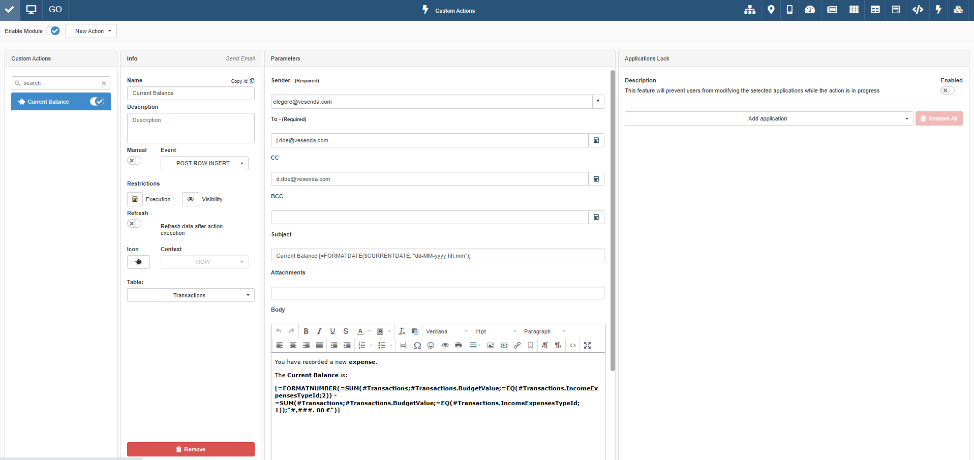 Automate your application - eLegere Documentation