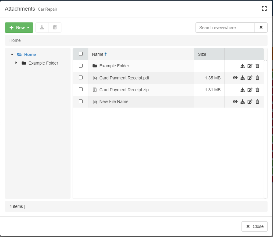 Sorting Attachments - eLegere Documentation